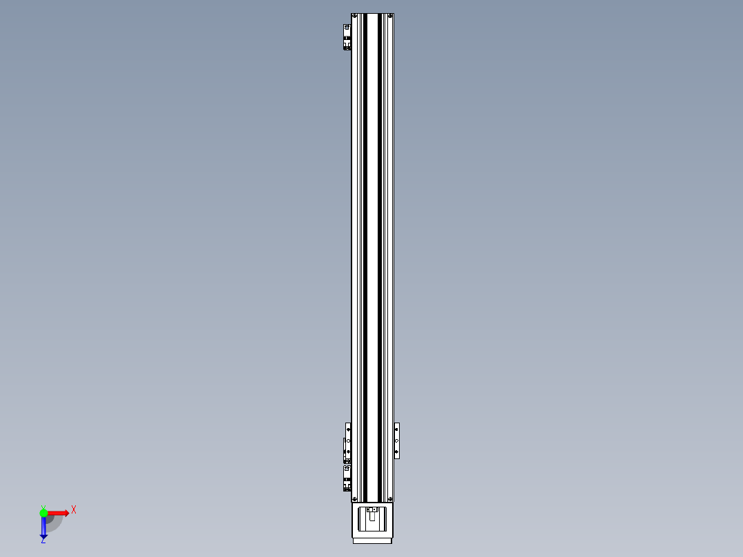 TPA-KNR-86E-1610C-L850A1-M-H75-N3线性模块铝制底座俯视图