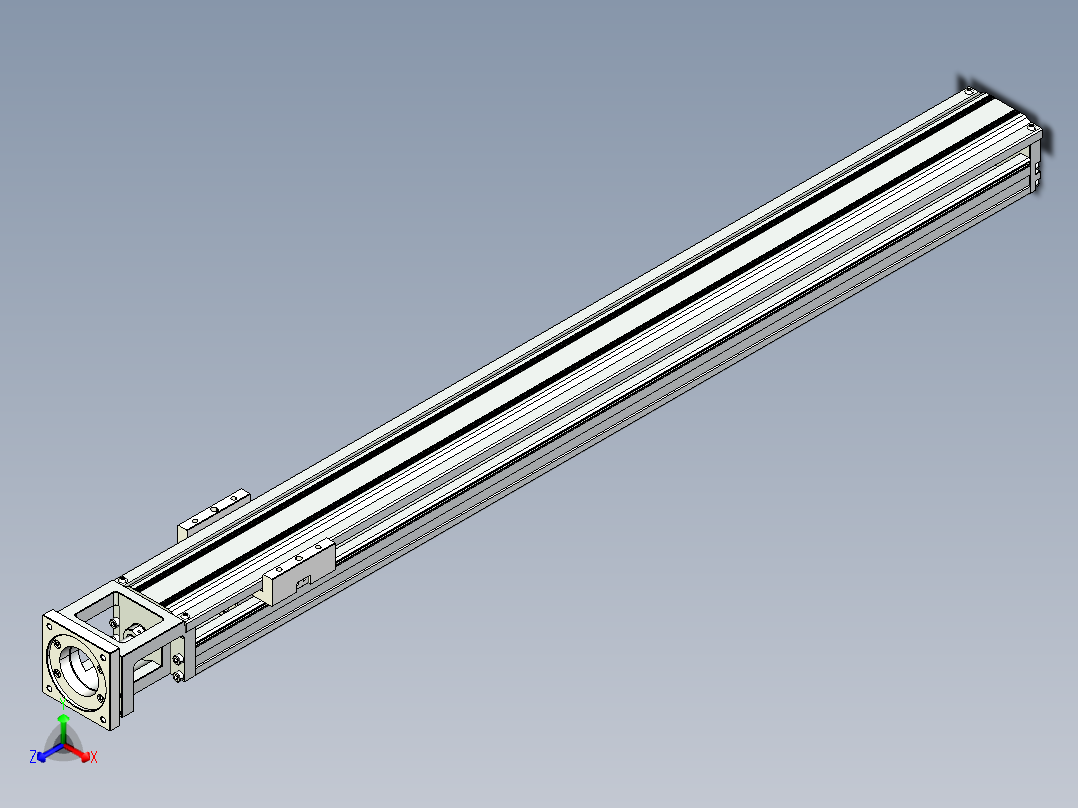 TPA-KNR-86E-1610C-L850A1-M-H75-N3线性模块铝制底座正等轴测图