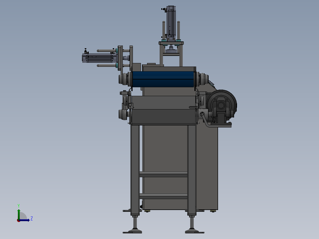 铝合金加工压合装置sw22可编辑左视图