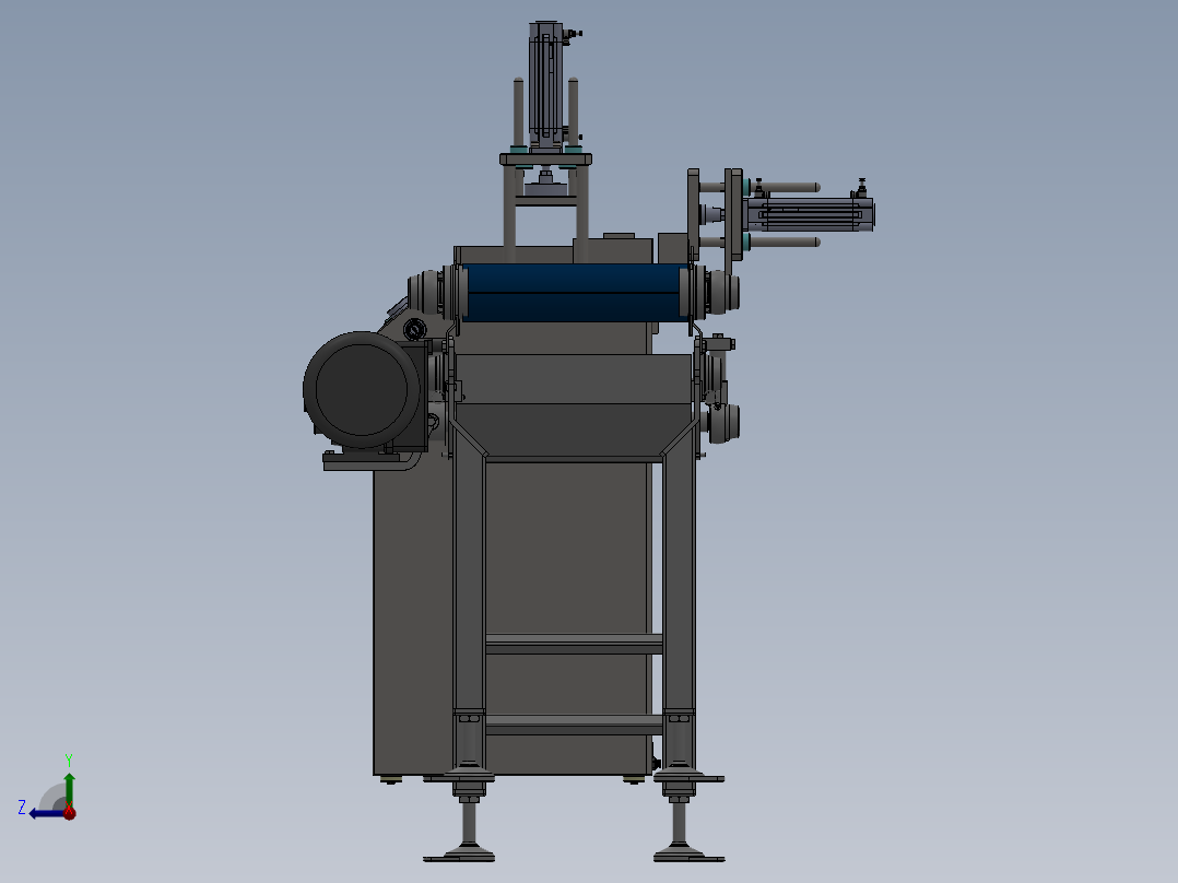 铝合金加工压合装置sw22可编辑右视图