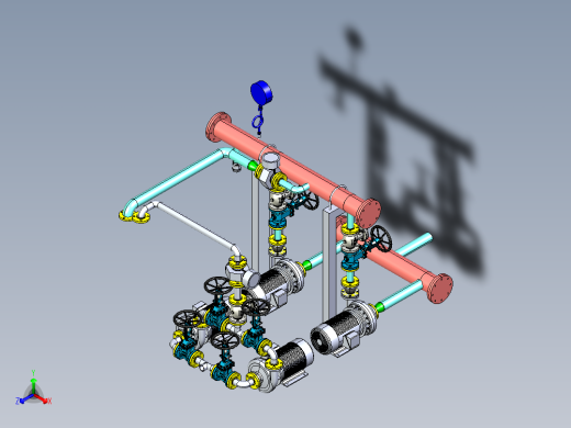 污水泵集管step正等轴测缩略图