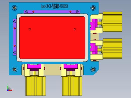 IPAD外壳内腔减肉治具模型前视缩略图