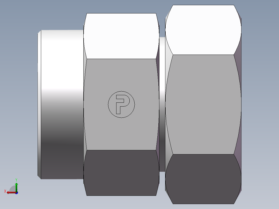直通同径度接头、2C-52后视图