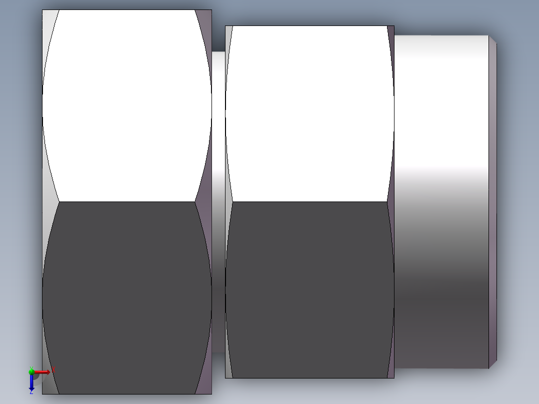 直通同径度接头、2C-52俯视图