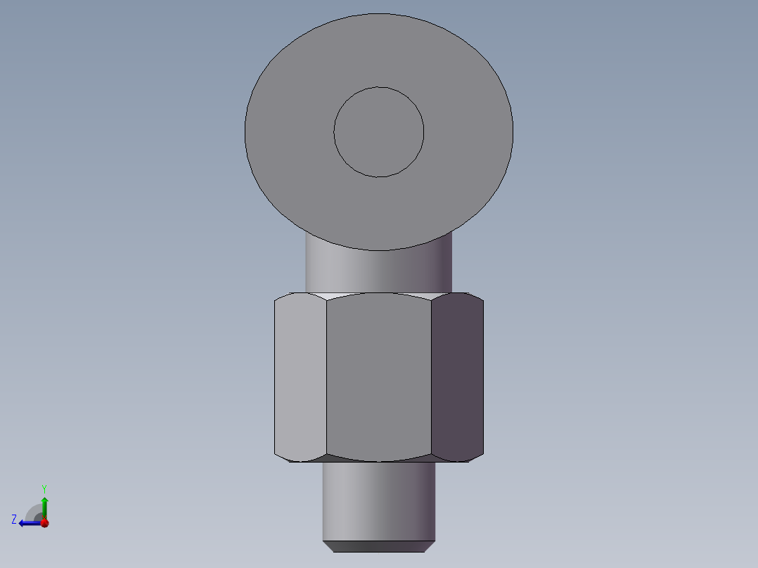 L型螺纹二通 亿日 EGPL4-M5右视图