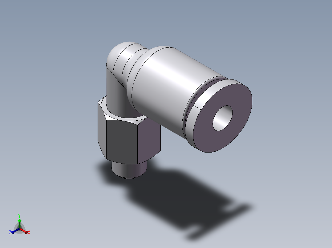 L型螺纹二通 亿日 EGPL4-M5正等轴测图