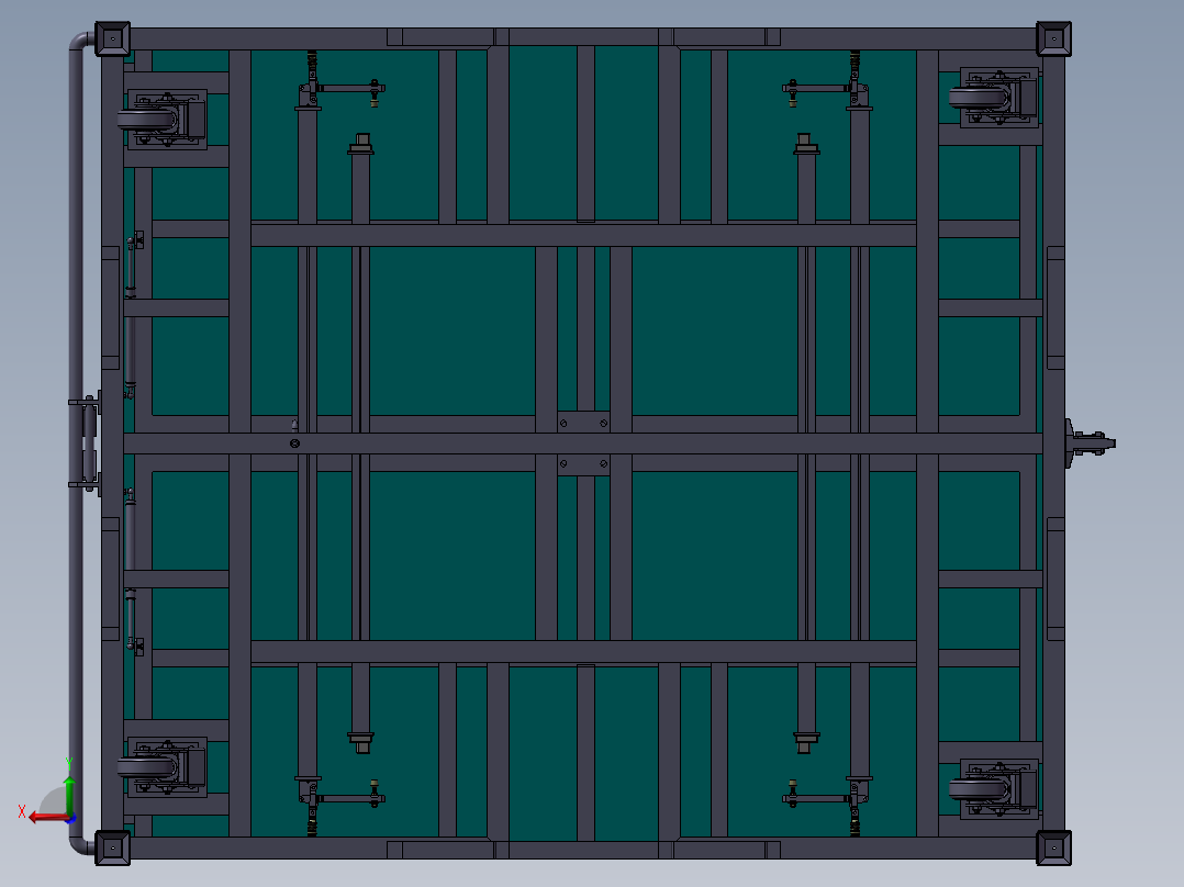 货架、前端模块转运器具后视图