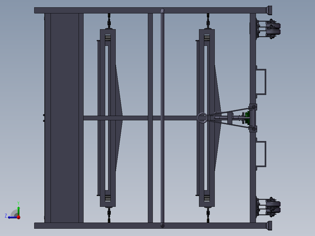 货架、前端模块转运器具右视图