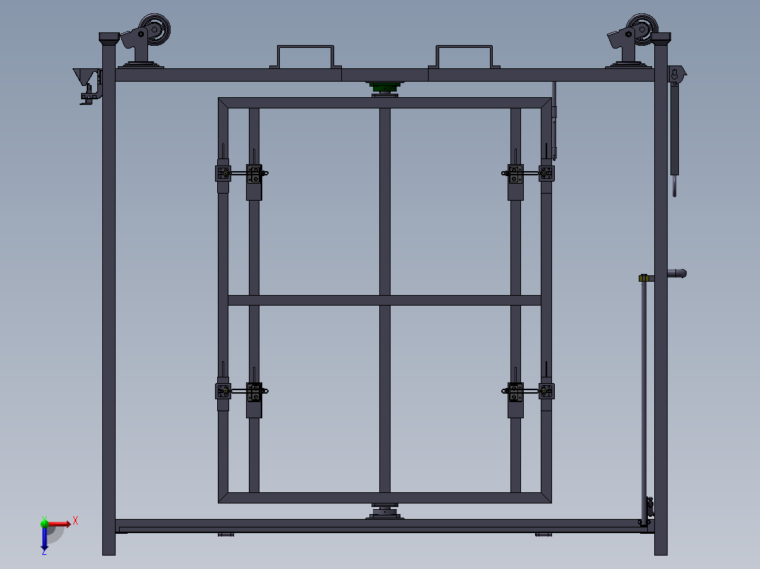 货架、前端模块转运器具俯视图