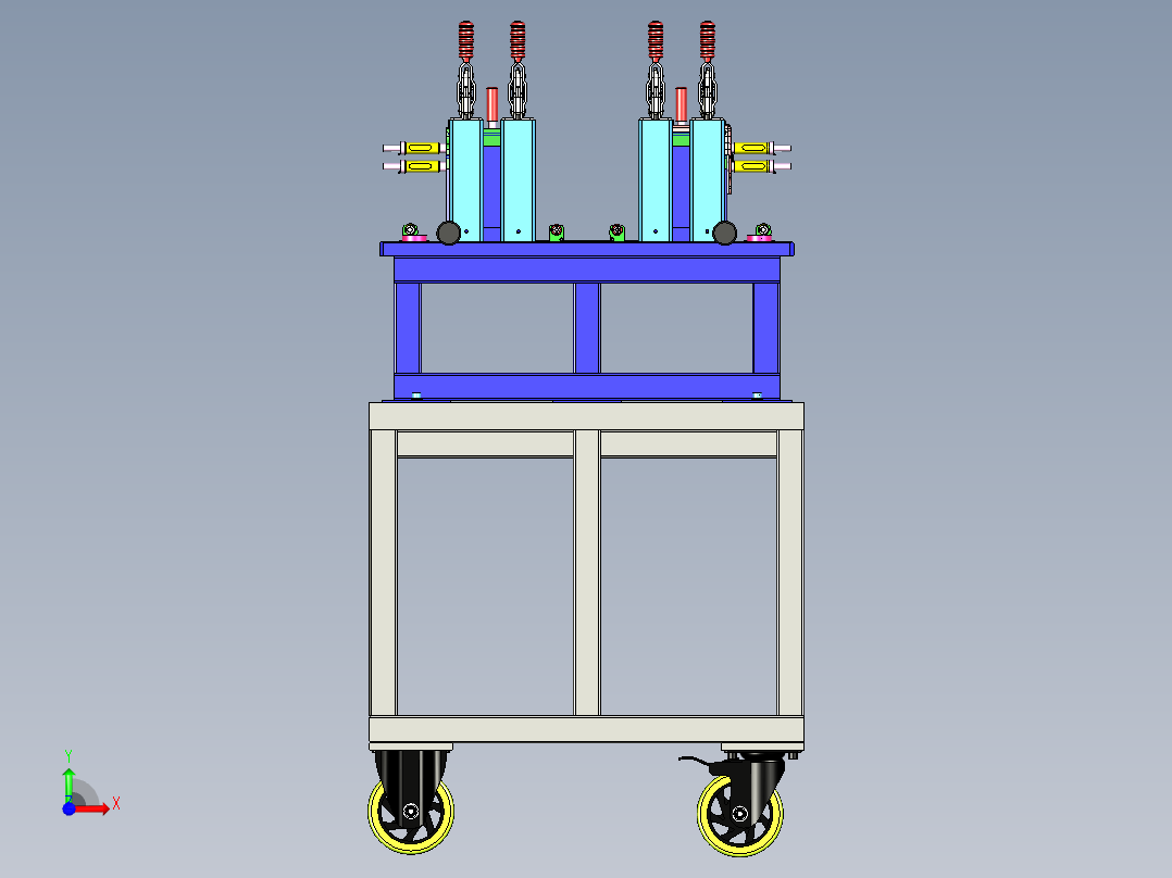 安装支架检具前视图