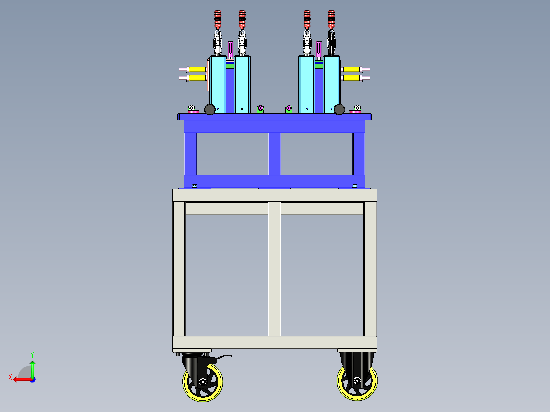 安装支架检具后视图
