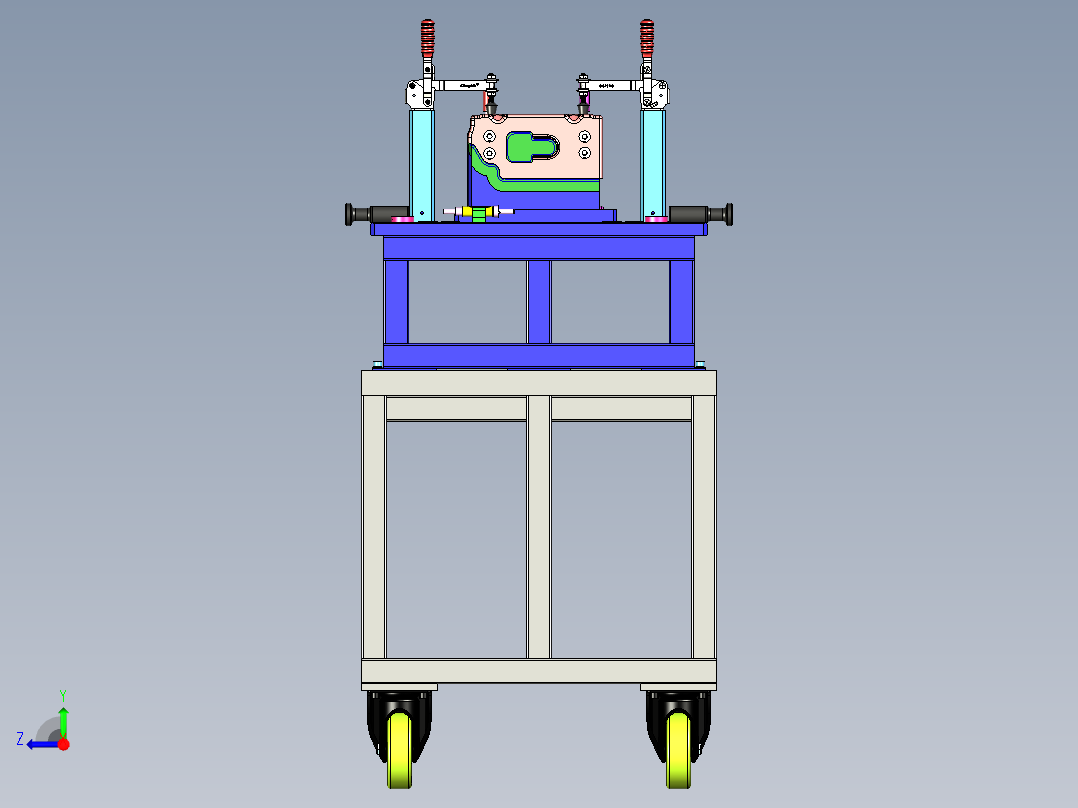 安装支架检具右视图