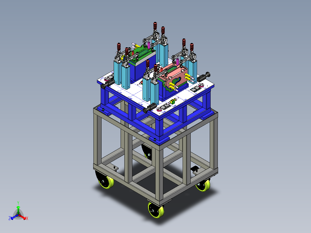 安装支架检具正等轴测图
