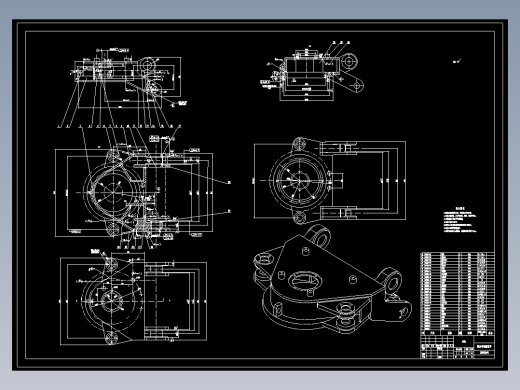 掘进机焊接型回转耳架设计含5张CAD图