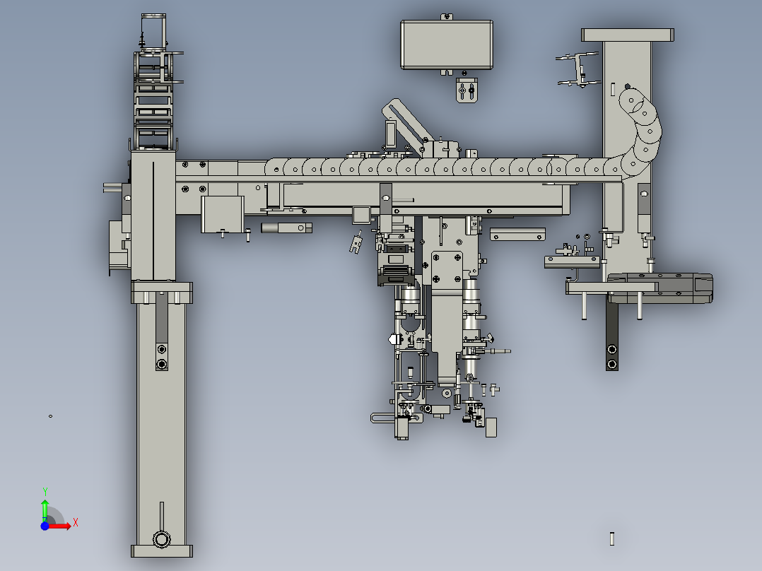 -0E-行架组件4前视图
