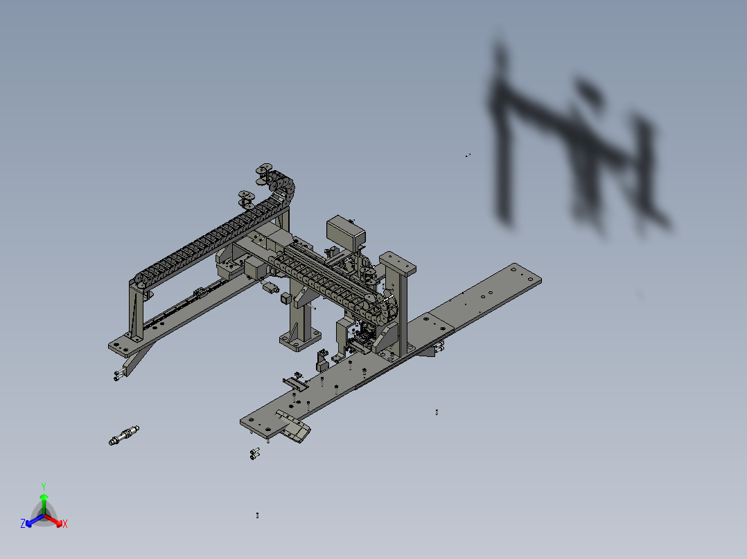 -0E-行架组件4正等轴测图