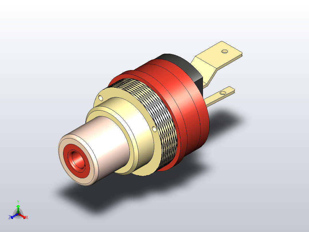 RCA WBT插座镀金-WBT -0210主视图