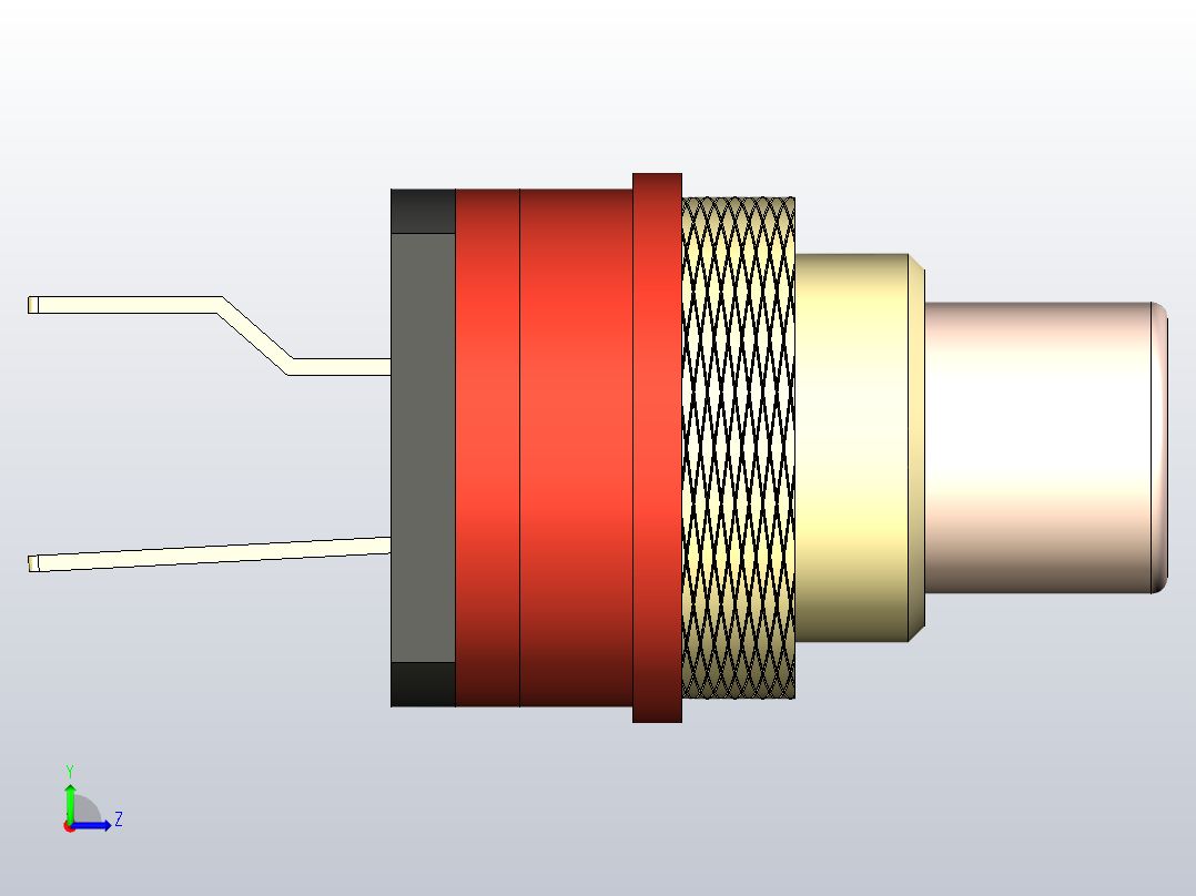 RCA WBT插座镀金-WBT -0210左视图