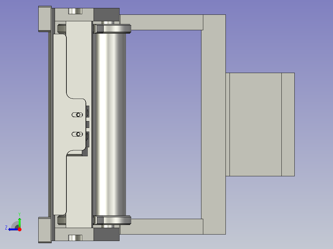 半自动标签贴标生产线设计-剥标组合-V1右视图