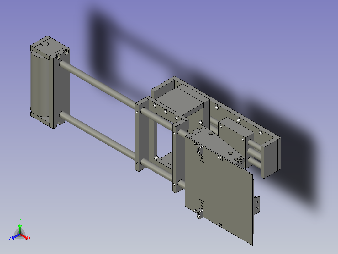 半自动标签贴标生产线设计-剥标组合-V1正等轴测图