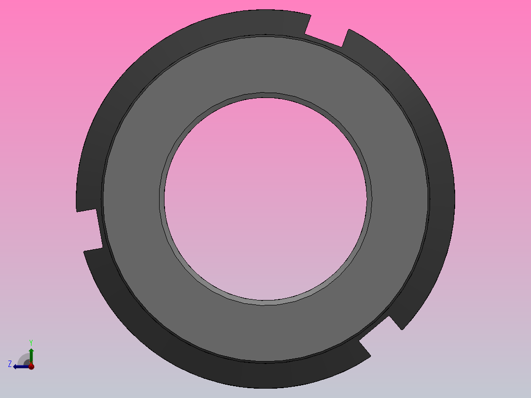 NF牙腹锁紧螺母[NF M22×1.5]右视图