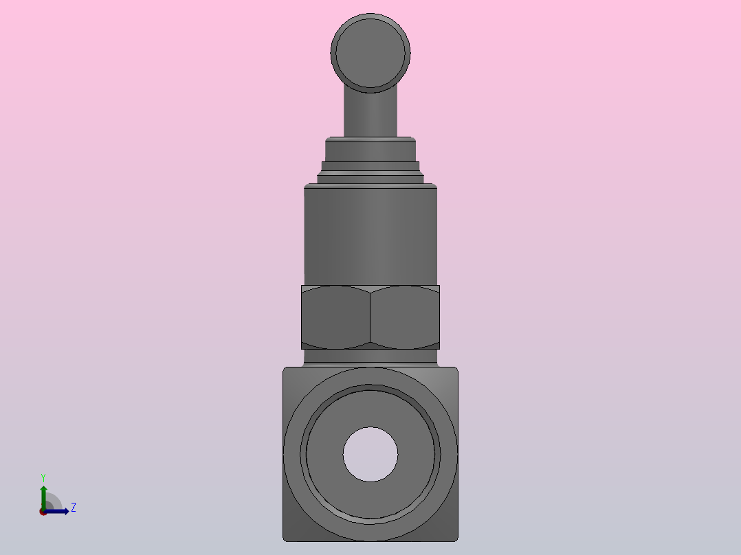 J13W-1系列针型阀、仪表阀[J13W-1-3系列针型阀、仪表阀]左视图