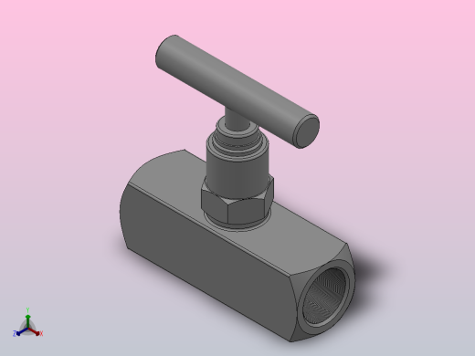 J13W-1系列针型阀、仪表阀[J13W-1-3系列针型阀、仪表阀]正等轴测缩略图