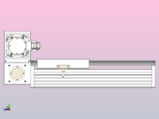 皮带直线轴半封闭可选导轨TPA-HNB-220D-176-L150-LU-Y-P1K-N3右视缩略图