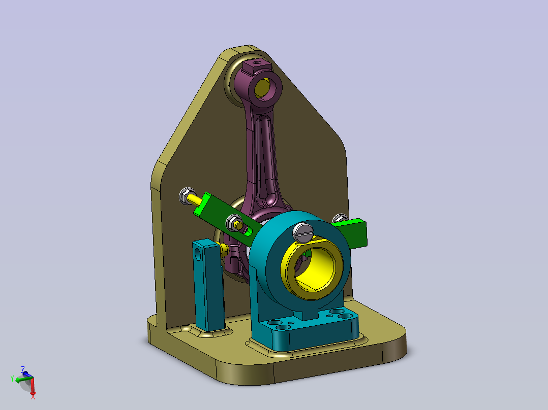 汽车发动机连杆加工工艺及镗孔夹具设计主视图