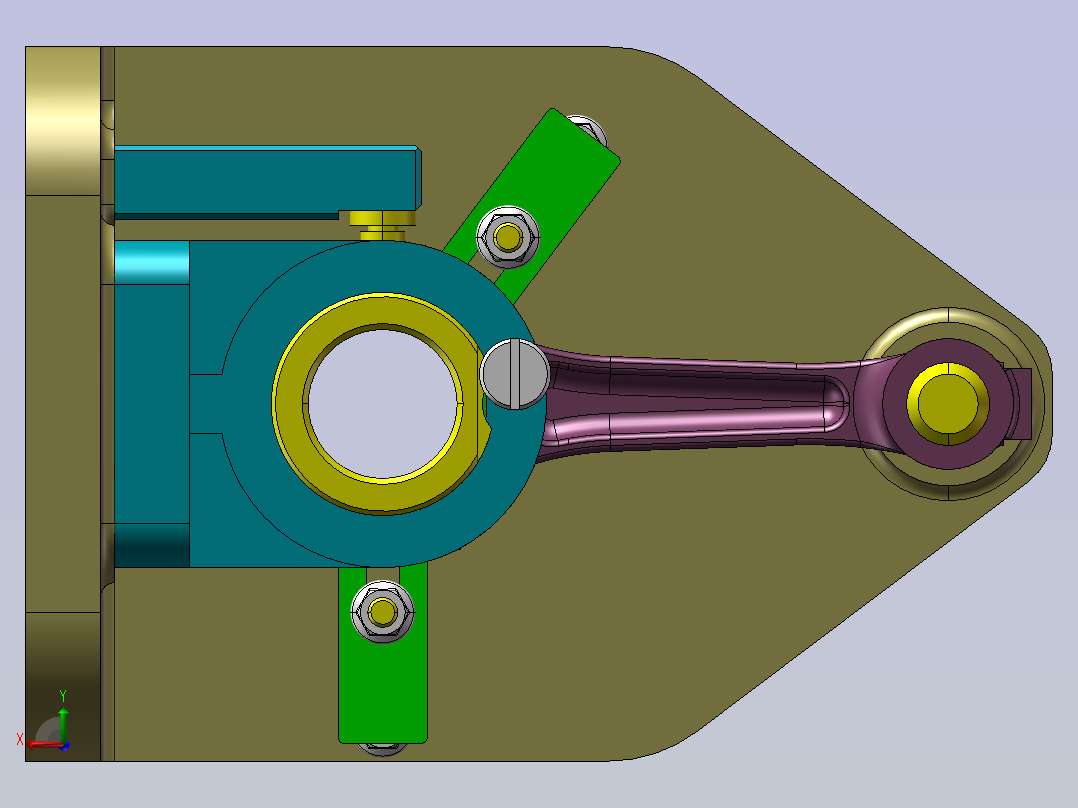 汽车发动机连杆加工工艺及镗孔夹具设计后视图
