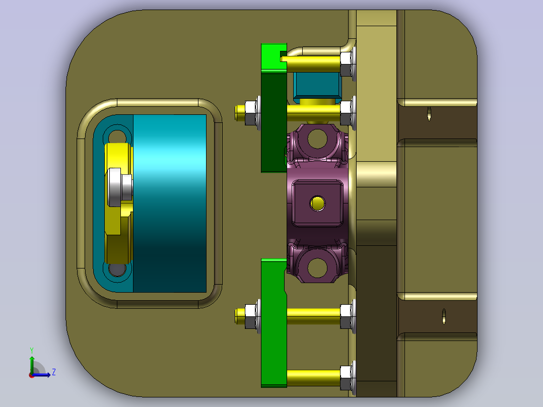 汽车发动机连杆加工工艺及镗孔夹具设计左视图