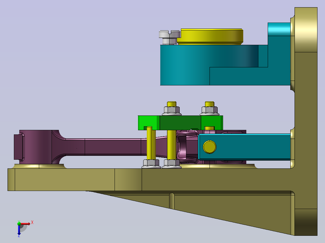 汽车发动机连杆加工工艺及镗孔夹具设计俯视图