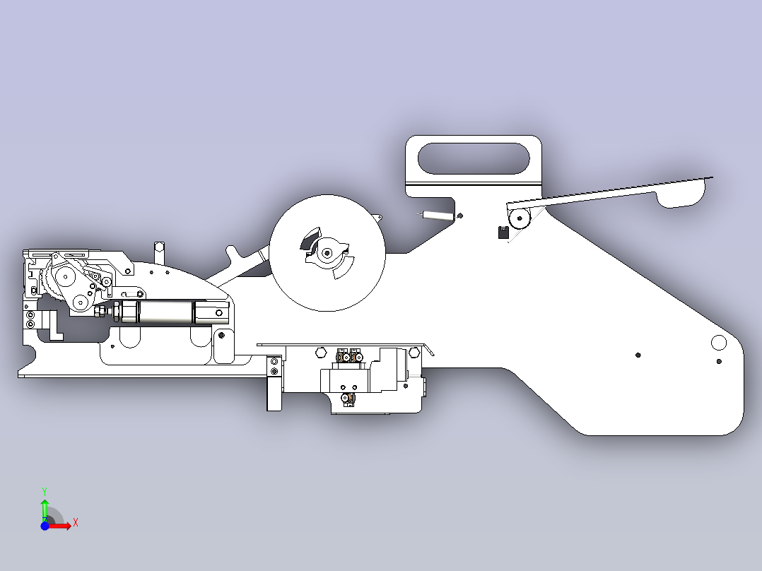 SMT FEEDER供料器进料器3D图模型前视图