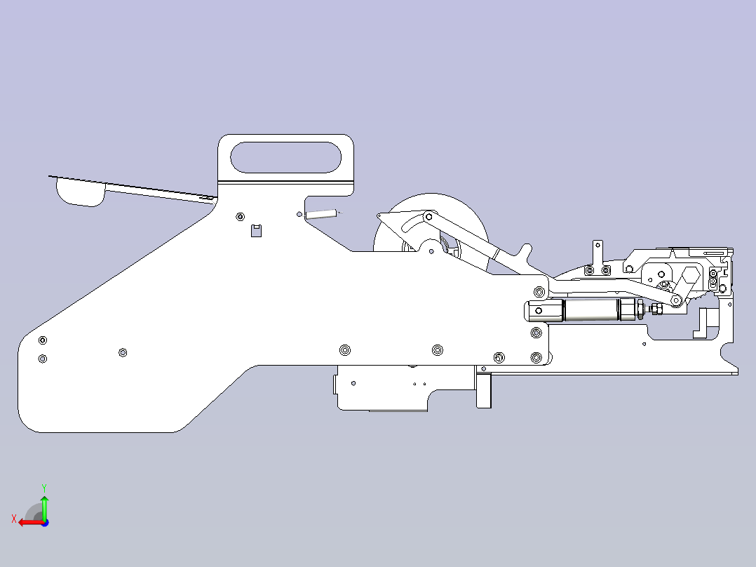 SMT FEEDER供料器进料器3D图模型后视图