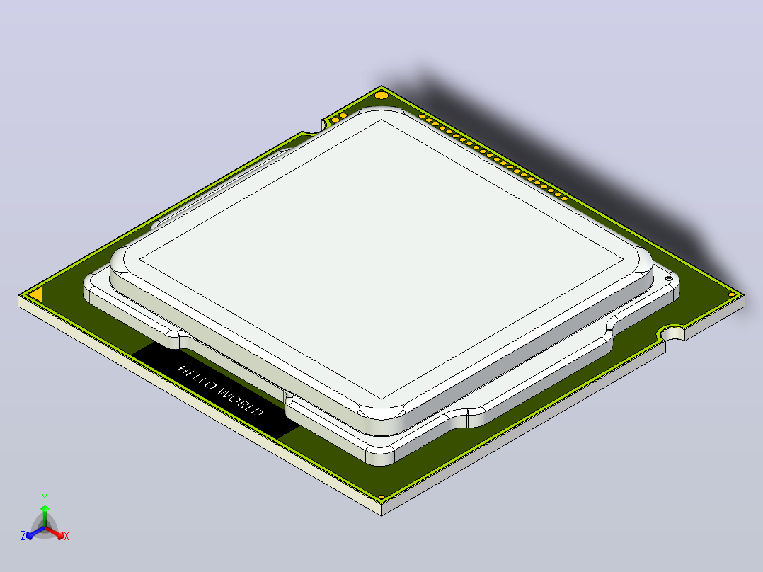 英特尔CPU LGA1150 I7 4790K正等轴测图
