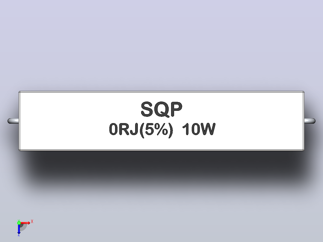 电阻器组RES_SQPH_10W_0R_5%俯视图