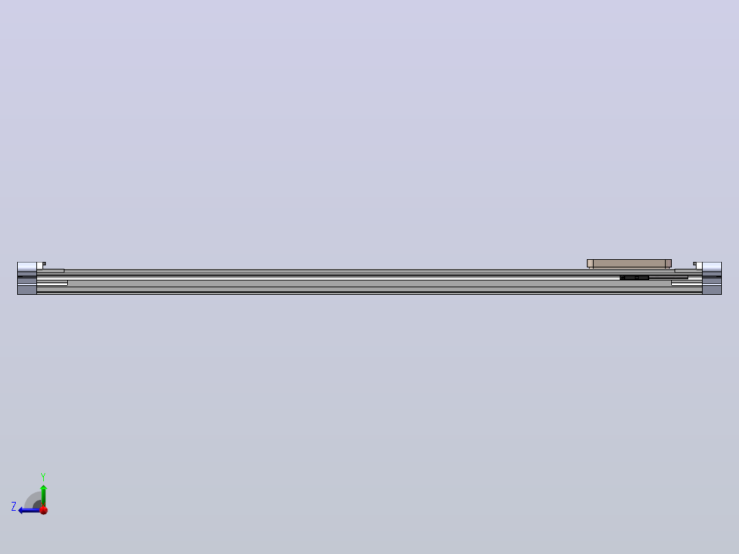 KGN开口式无杆气缸ORV16x450-ZE1XX右视图