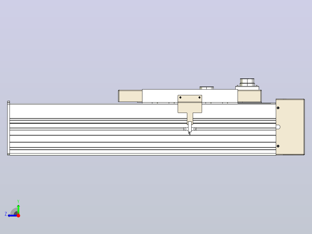 滚珠丝杠直线轴带导轨全封闭TPA-HCR-220D-3210C-L200-MR-C-P1K-N3右视图