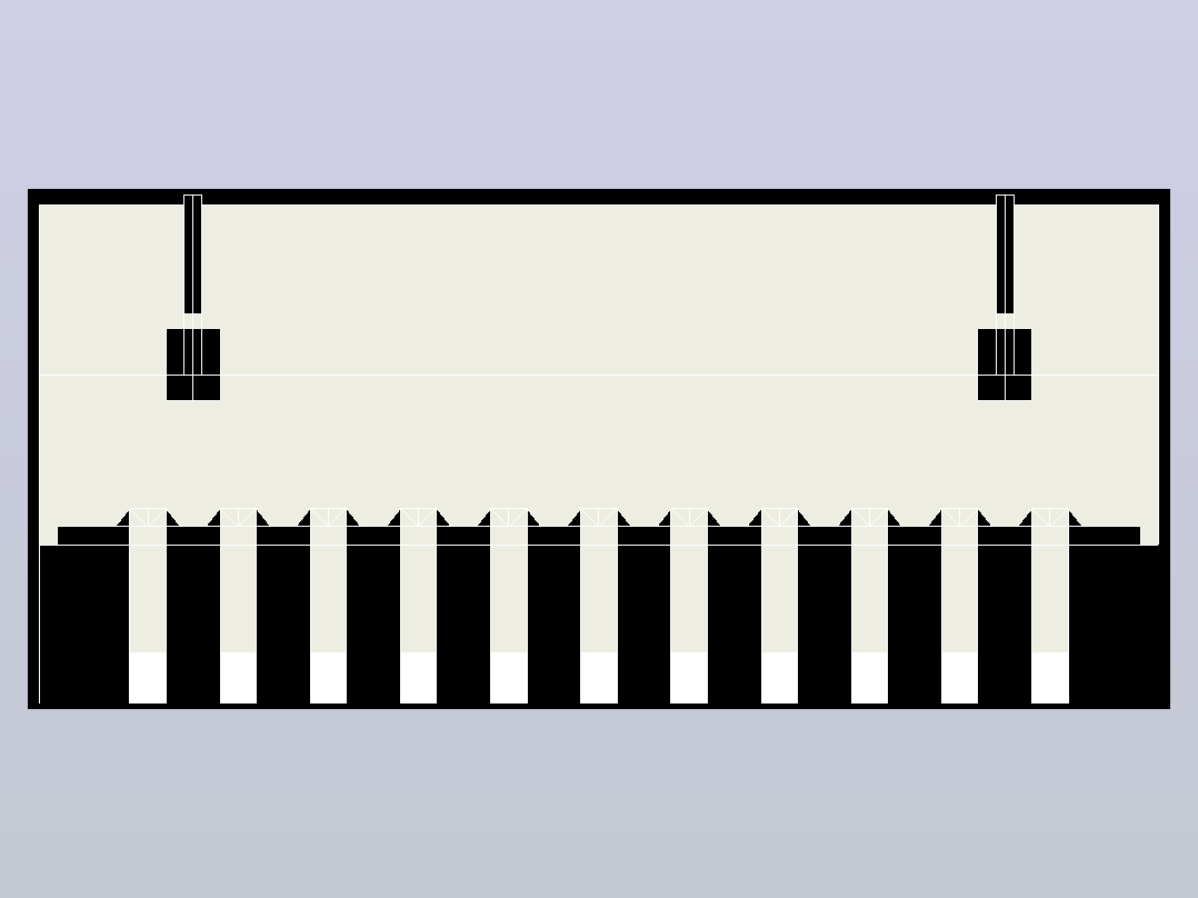 短款型直插头JST connector 1x11  P1.25mm thru hole wafer A2 footprint