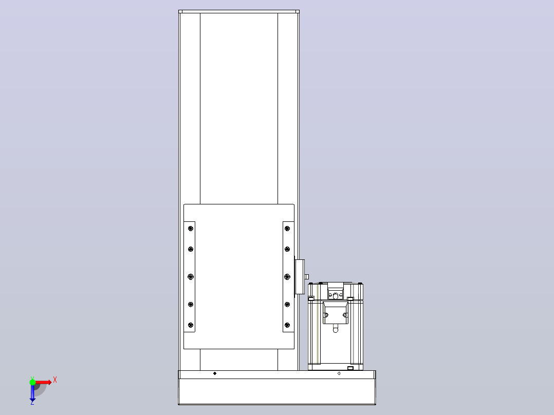 滚珠丝杠直线轴带导轨全封闭TPA-HCR-175D-2510C-L250-MR-Y-P75-N3俯视图
