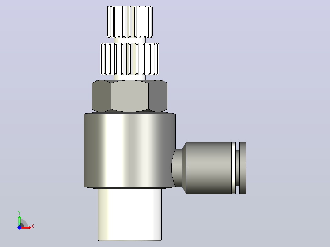 MSE-C(Mini Elbow)塑体插入式管接头[013093202]前视图