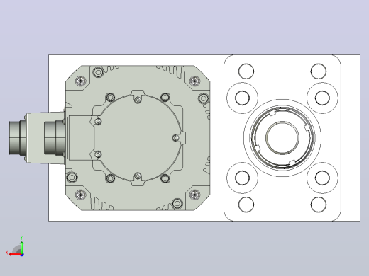 折返式04-R510-90-130法兰-前法兰+外螺纹（不防转AB）电动缸[HJ004-R510-90-130法兰]后视缩略图