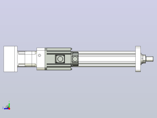 折返式04-R510-90-130法兰-前法兰+外螺纹（不防转AB）电动缸[HJ004-R510-90-130法兰]右视缩略图