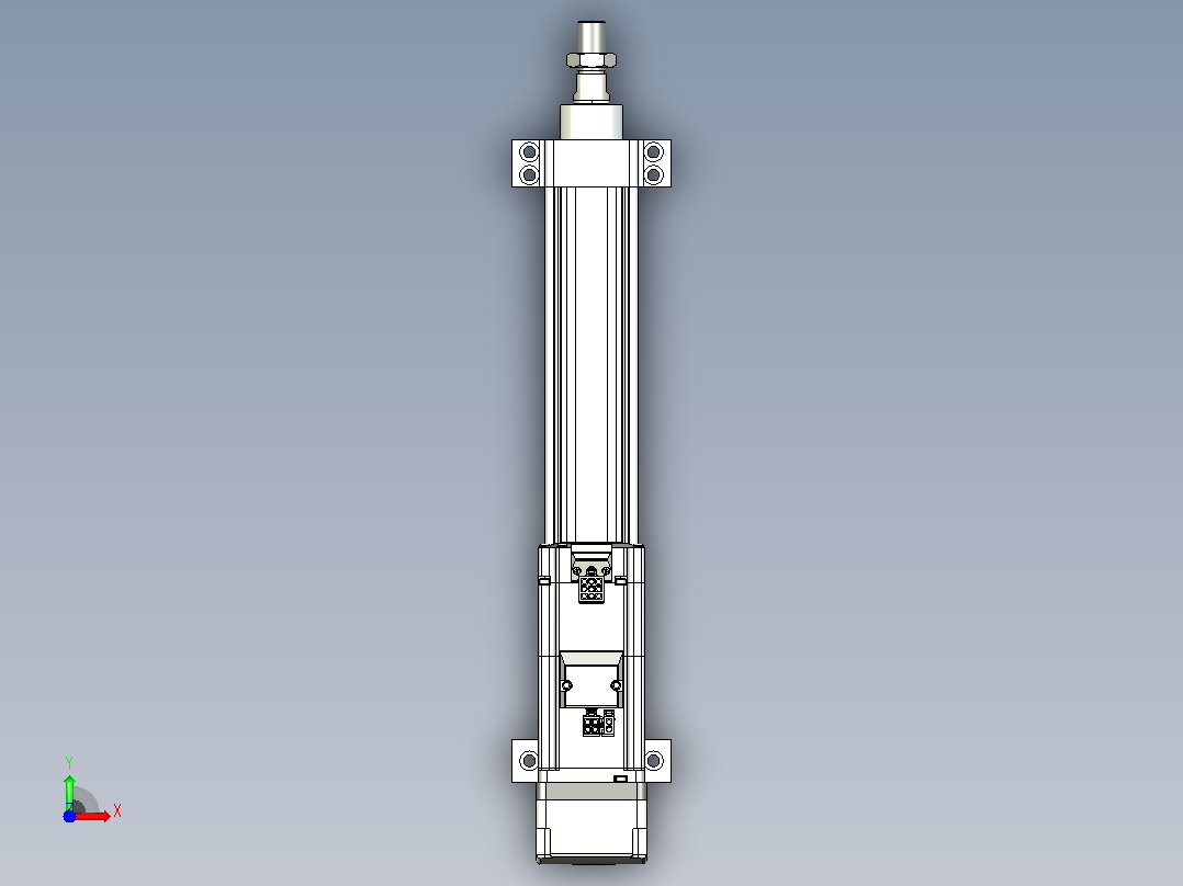 轻载电动缸TPA-ESR40-1210C-L200-MR-LB-W-P40-C3前视图