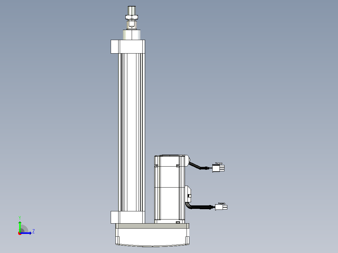 轻载电动缸TPA-ESR40-1210C-L200-MR-LB-W-P40-C3左视图