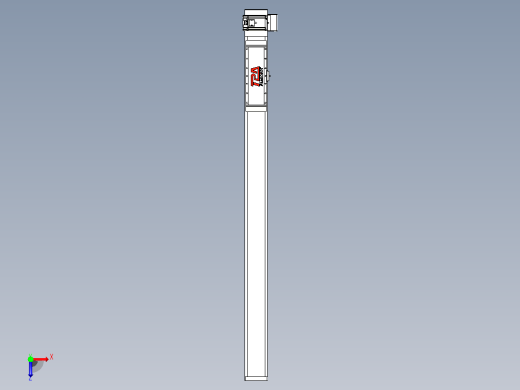 伺服电机集成皮带传动直线执行器TPA-OCB-120-224-L1250-LU-P75-N3俯视缩略图