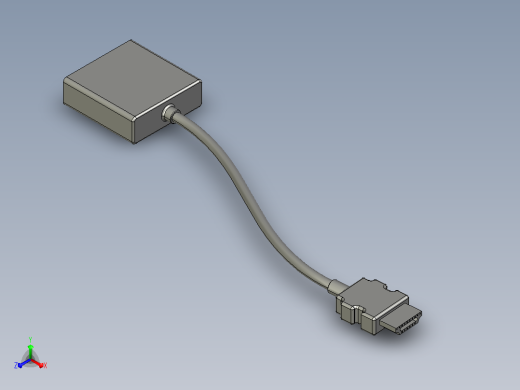 HDMI 转 VGA 转换器正等轴测缩略图
