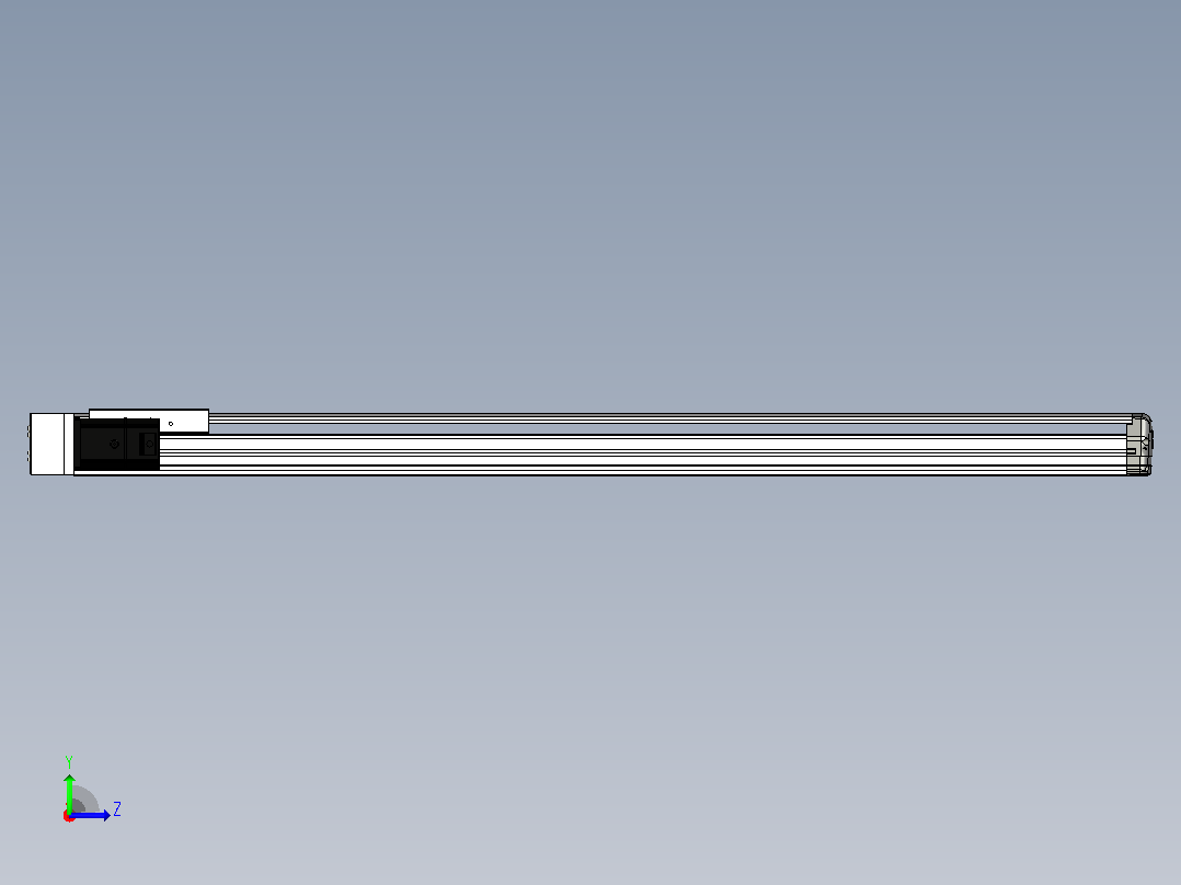 ETH14-1050-BL-200W直线模组左视图