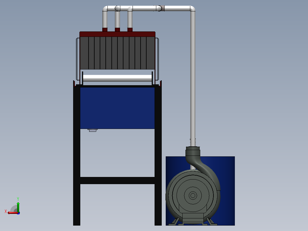 HVAC过滤器清洁机_ HVAC过滤器洗衣机后视图