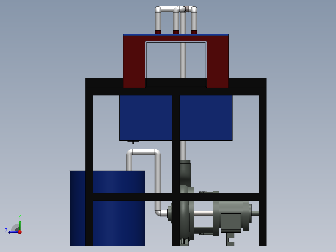 HVAC过滤器清洁机_ HVAC过滤器洗衣机右视图